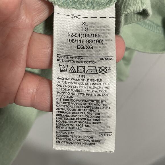 Gap x Jeff Divine Mens Retro Surfing Pocket Tee Size XL Green Large Back Graphic - Picture 7 of 8